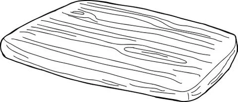 Cutting Board Outline Stock Illustration