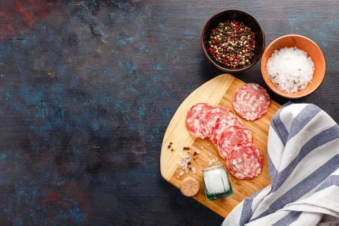 Cutting Board on table Stock Photos
