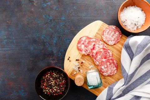 Cutting Board on table Stock Photos