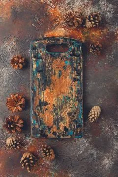 Cutting board. Top view Stock Photos