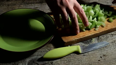 Cutting boards vegetables Stock Footage 62748244