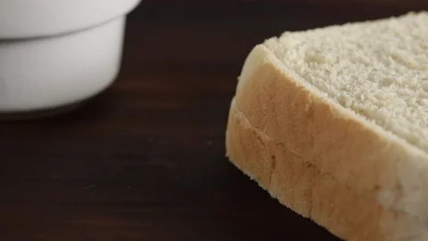 Cutting Bread Stock Footage 85956849