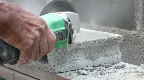 Cutting a brick Video stock 11225118
