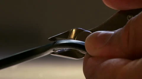 Cutting cable Stock Footage 20509009