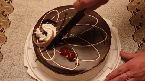 The cutting of the cake Stock Footage