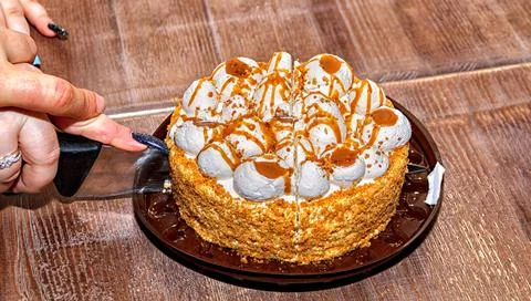 Cutting the cake Stock Photos