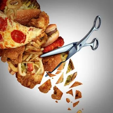 Cutting Calories Stock Illustration