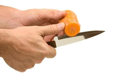 Cutting carrots Stock Photos