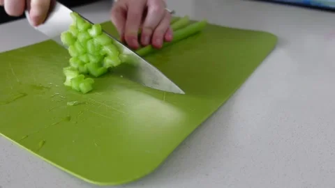 Cutting Celery 01 Stock Footage 147833805