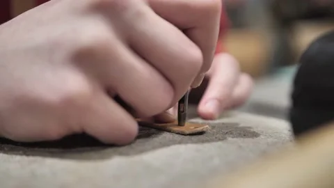 Cutting the chamfer from the skin Stock Footage 172145618