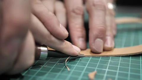 Cutting the chamfer from the skin Stock Footage 172145664