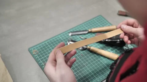 Cutting the chamfer from the skin Stock Footage 172145829