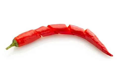 Cutting chili pepper Stock Photos