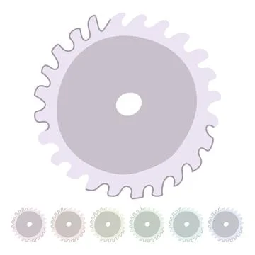 Cutting circular saw blade vector cartoon graphic Stock Illustration