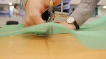 Cutting Cloth Stock Footage 85492026