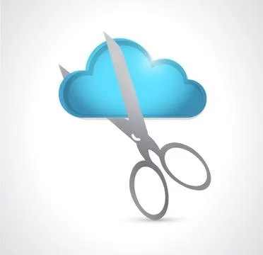 Cutting a cloud. illustration design 스톡 일러스트