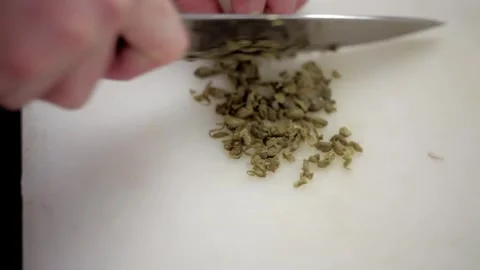 Cutting up condiments Stock-Footage 307340121