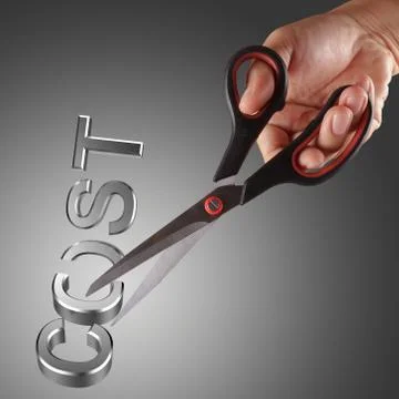 Cutting costs Stock Illustration