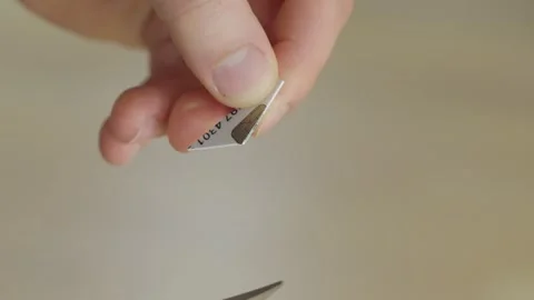 Cutting Credit Card Chip – Data Security Concept Stock Footage 333445714