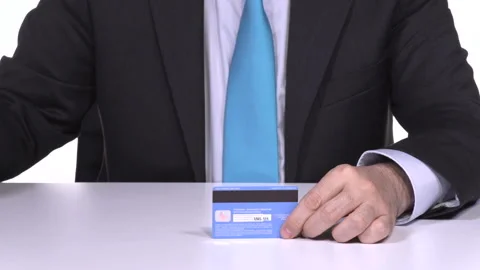 Cutting credit card  Video stock 210168326