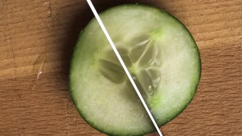 Cutting Cucumber Stock Footage 147189927