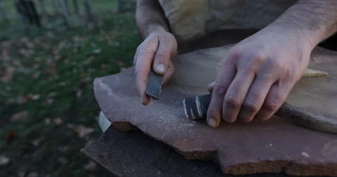 Cutting a deer antler Vidéo 61268037