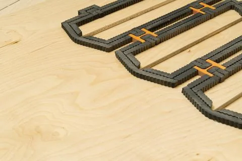 Cutting dies form - polygraph industry, for cutting and folding paper or carton Stock Photos