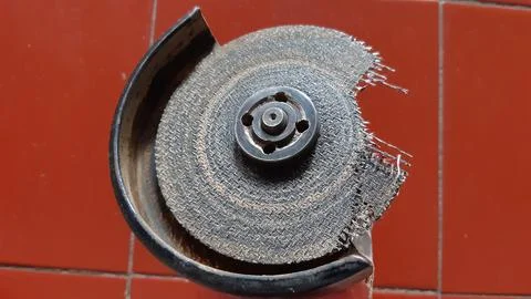 Cutting disc is broken 스톡 사진