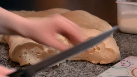 Cutting dough Stock Footage 86277249