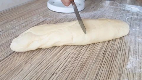 Cutting the dough into pieces Stock Footage 126325216