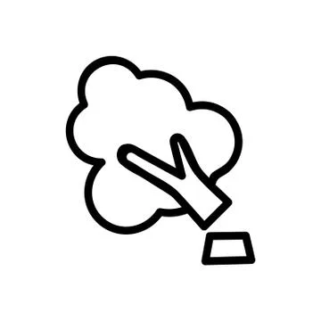 Cutting down trees icon vector. Isolated contour symbol illustration Stock Illustration