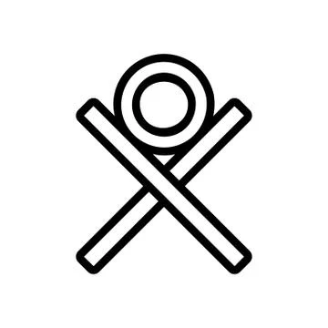 Cutting down trees icon vector. Isolated contour symbol illustration Stock Illustration