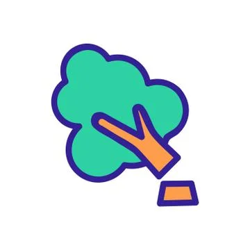 Cutting down trees icon vector. Isolated contour symbol illustration Stock Illustration