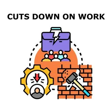 Cutting down workload concept minimizing business challenges Stock Illustration