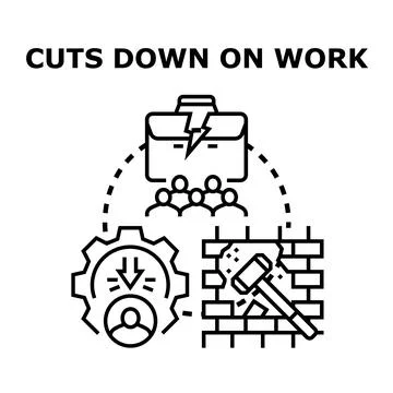 Cutting down workload concept minimizing business challenges Stock Illustration