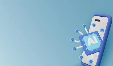 Cutting-edge artificial intelligence on mobile, driving smart features, enhanced 스톡 일러스트