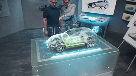 Cutting Edge car development studio Stock Footage 219561542