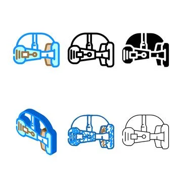 Cutting edge design tech enthusiast color icon vector variety Stock Illustration