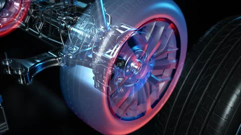 Cutting Edge EV Drivetrain Component Architecture Stock Footage 327912366