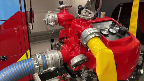 Cutting-Edge Fire Engine Pump Control Panel: Advanced Technology for Precision Stock Footage 277122699