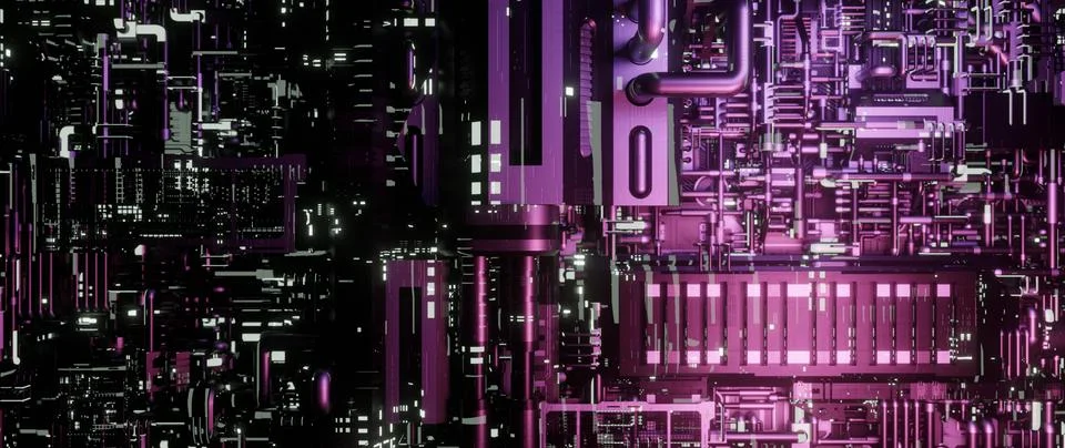 Cutting-edge Geometric Circuit Patterns Forming A Futuristic Abstract Composi Stock Photos
