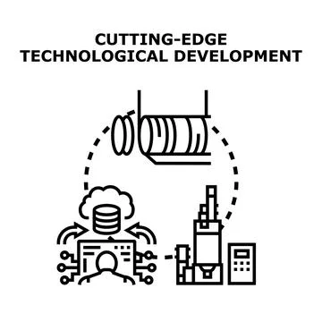 Cutting edge technological development process and innovation Stock Illustration