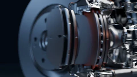 Cutting Edge Technology Automobile Disc Brake Assembly Stock Footage 327912334