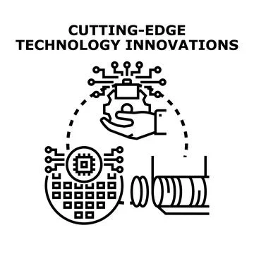 Cutting edge technology innovations and digital engineering concepts 库存插图