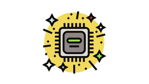 Cutting edge technology tech enthusiast color icon animation Stock Footage 326112787