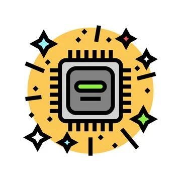 Cutting edge technology tech enthusiast color icon vector illustration Stock Illustration