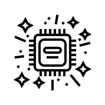 Cutting edge technology tech enthusiast line icon vector illustration Illustrazione stock