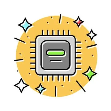 Cutting edge technology tech enthusiast color icon vector illustration Stock Illustration