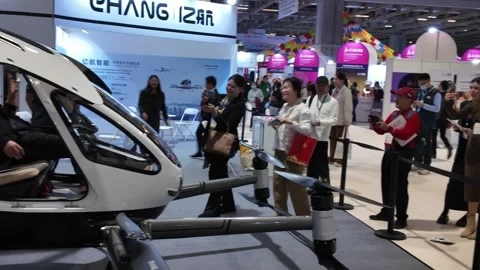 Cutting-edge Technology Unveiled at Macau International Trade Fair Stock Footage 320159578