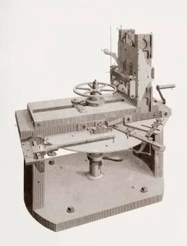 Cutting Engine By Rehe. From An Illustration First Published In 1817. From Th Foto stock